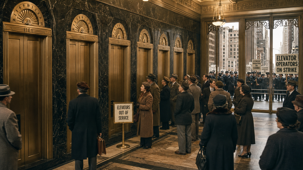 Grève des ascensoristes à New York