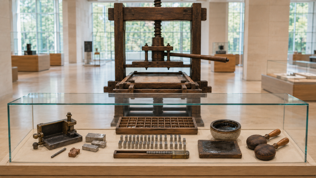 Gutenberg perfectionne l’imprimerie en Europe