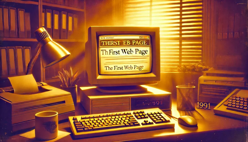 1991 : PREMIÈRE PAGE WEB