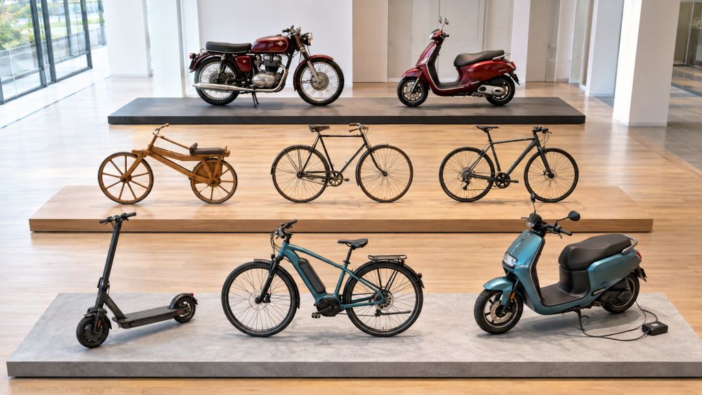 La famille des moyens de transport individuels