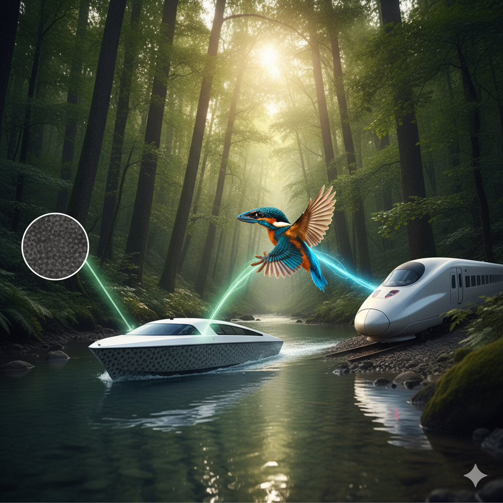 L'efficacité du transport inspirée des oiseaux et des poissons. 