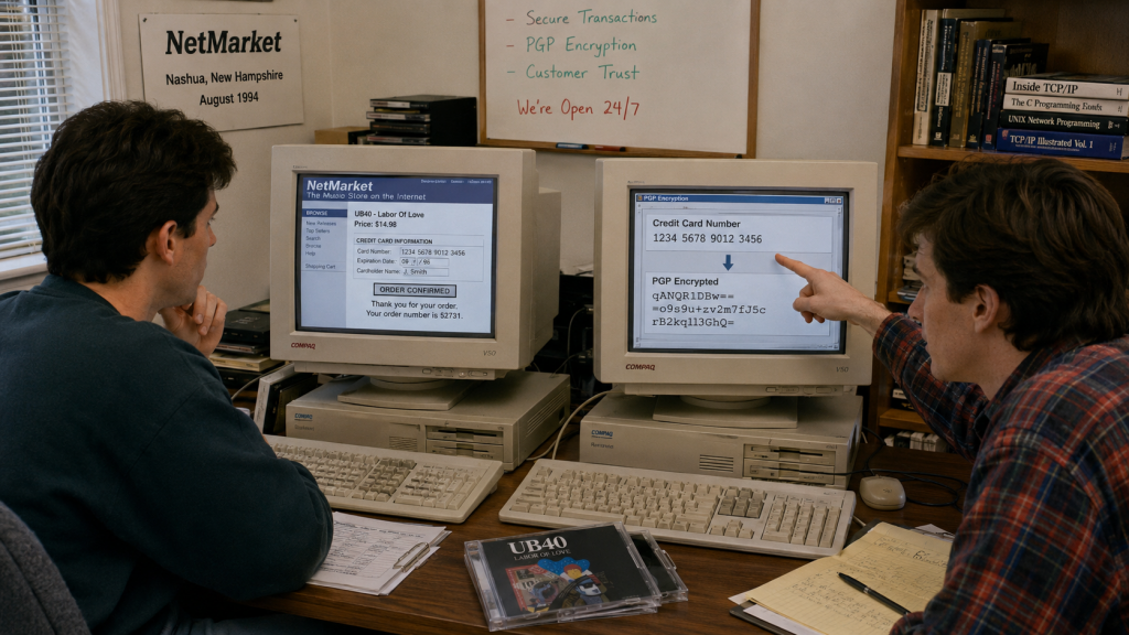 1994 PREMIÈRE TRANSACTION EN LIGNE SÉCURISÉE