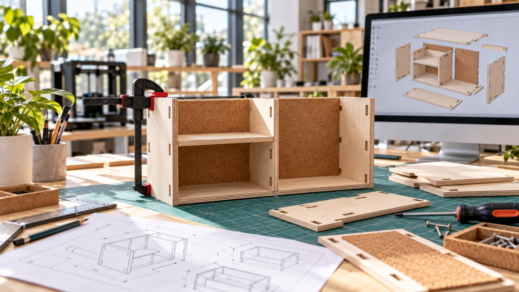 Rangement modulaire en cours d’assemblage-7